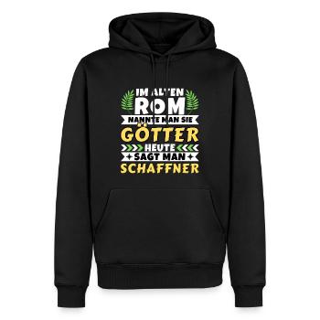 Im alten Rom waren Sie Götter. Heute Schaffner - Männer Premium Bio Hoodie - Schwarz - Vorne - Nico (187cm)