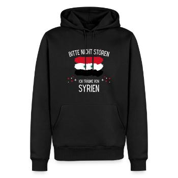 Bitte Nicht Stören Ich Träume Von Syrien - Männer Premium Bio Hoodie - Schwarz - Vorne - Nico (187cm)