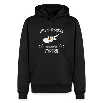 Bitte Nicht Stören Ich Träume Von Zypern - Männer Premium Bio Hoodie - Schwarz - Vorne - Nico (187cm)