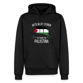 Bitte Nicht Stören Ich Träume Von Palästina - Männer Premium Bio Hoodie - Schwarz - Vorne - Nico (187cm)