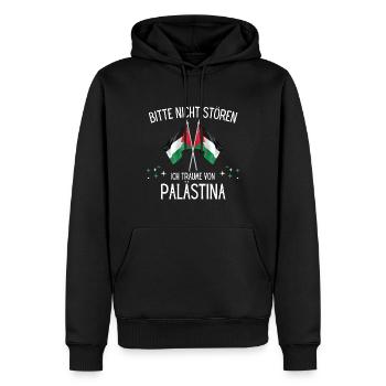Bitte Nicht Stören Ich Träume Von Palästina - Männer Premium Bio Hoodie - Schwarz - Vorne - Nico (187cm)