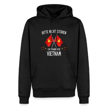 Bitte Nicht Stören Ich Träume Von Vietnam - Männer Premium Bio Hoodie - Schwarz - Vorne - Nico (187cm)
