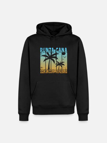 Punta Cana République dominicaine - Sweat à capuche Premium bio Homme - noir