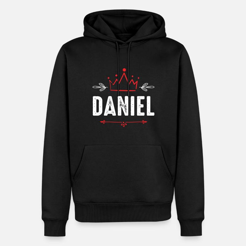 Daniel - Sweat à capuche Premium bio Homme - noir