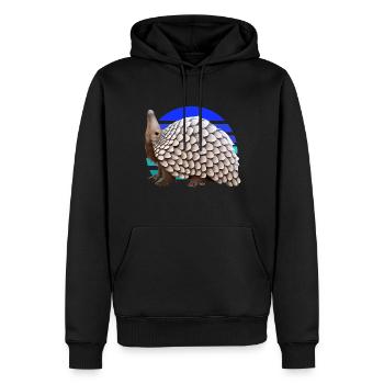 Niedliches Pangolin-Design - Männer Premium Bio Hoodie - Schwarz - Vorne - Nico (187cm)