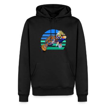 Mandarin fish - Men’s Premium Organic Hoodie - black - Front - Nico (187cm)