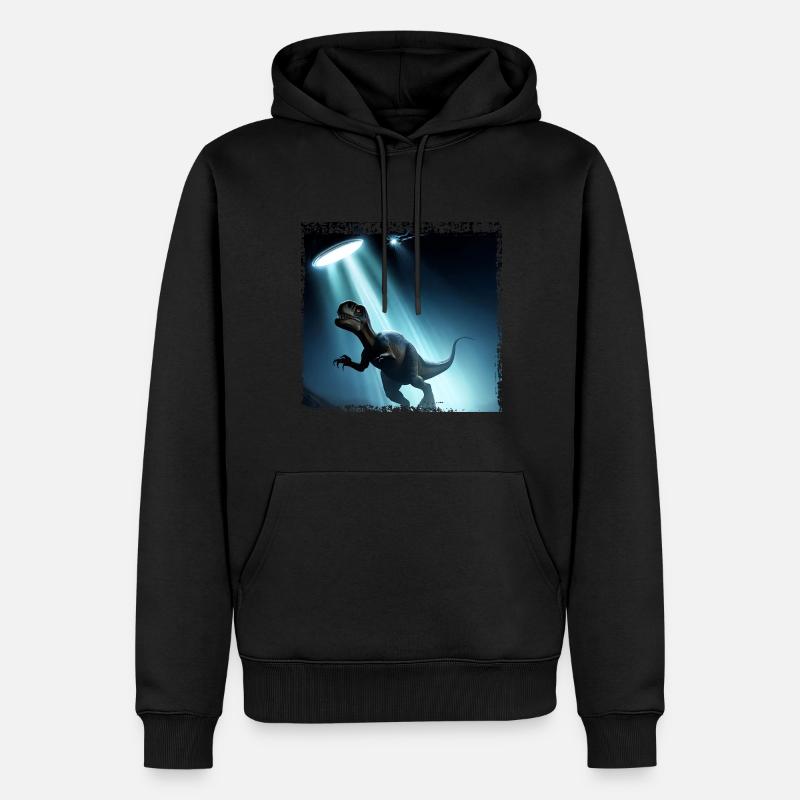 L’OVNI rencontre le dinosaure - Sweat à capuche Premium bio Homme - noir