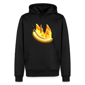 Brennende Banane - Männer Premium Bio Hoodie - Schwarz - Vorne - Nico (187cm)