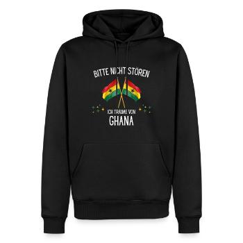 Bitte Nicht Stören Ich Träume Von Ghana - Männer Premium Bio Hoodie - Schwarz - Vorne - Nico (187cm)