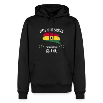 Bitte Nicht Stören Ich Träume Von Ghana - Männer Premium Bio Hoodie - Schwarz - Vorne - Nico (187cm)