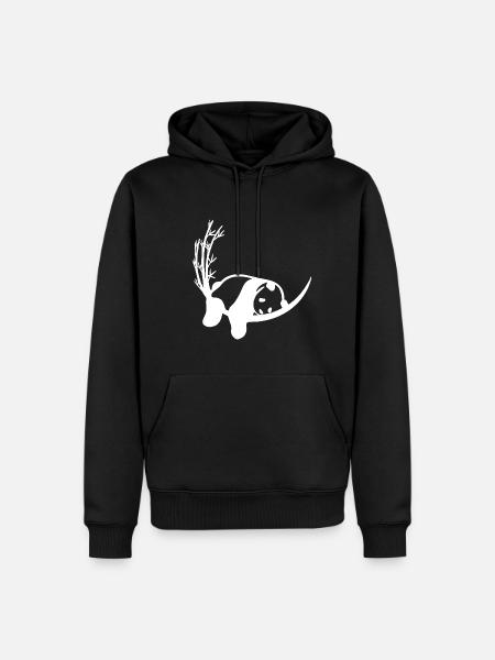 Panda Bamboo Chilling - Men’s Premium Organic Hoodie - black