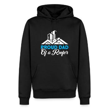 Stolzer Papa Vater Dachdecker Vater Familie - Männer Premium Bio Hoodie - Schwarz - Vorne - Nico (187cm)