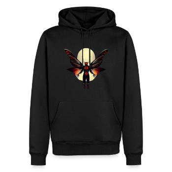 Red Eye Mothman - Men’s Premium Organic Hoodie - black - Front - Nico (187cm)