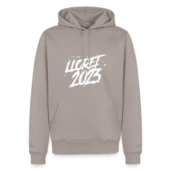 Lloret de Mar 2023 - Sweat à capuche Premium bio Homme - taupe - Devant - Nico (187cm)