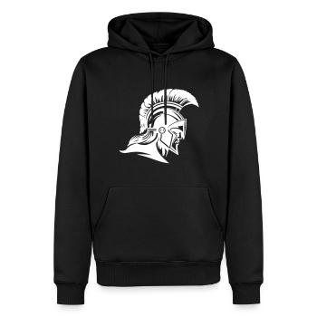 Spartaner Helm Krieger Sparta - Männer Premium Bio Hoodie - Schwarz - Vorne - Nico (187cm)