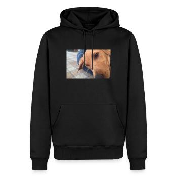 dog take over - Men’s Premium Organic Hoodie - black - Front - Nico (187cm)