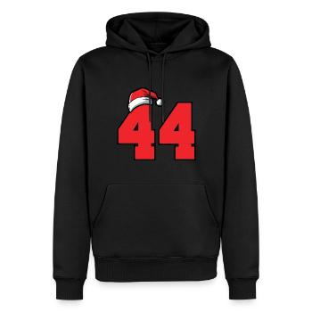 44 Zahl Weihnachten - Männer Premium Bio Hoodie - Schwarz - Vorne - Nico (187cm)