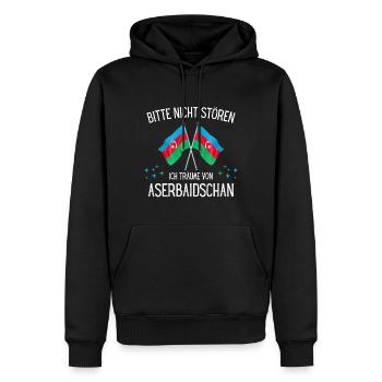 Bitte Nicht Stören Ich Träume Von Aserbaidschan - Männer Premium Bio Hoodie - Schwarz - Vorne - Nico (187cm)