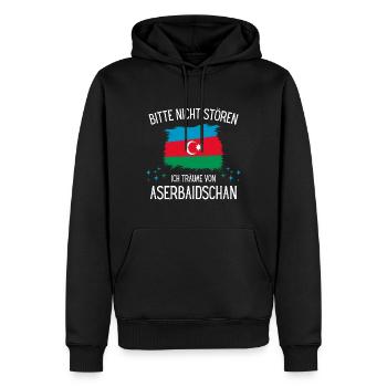 Bitte Nicht Stören Ich Träume Von Aserbaidschan - Männer Premium Bio Hoodie - Schwarz - Vorne - Nico (187cm)