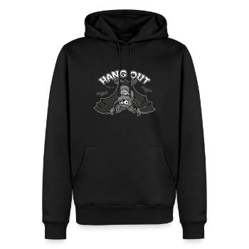 Hang out Fledermaus - Männer Premium Bio Hoodie - Schwarz - Vorne - Nico (187cm)