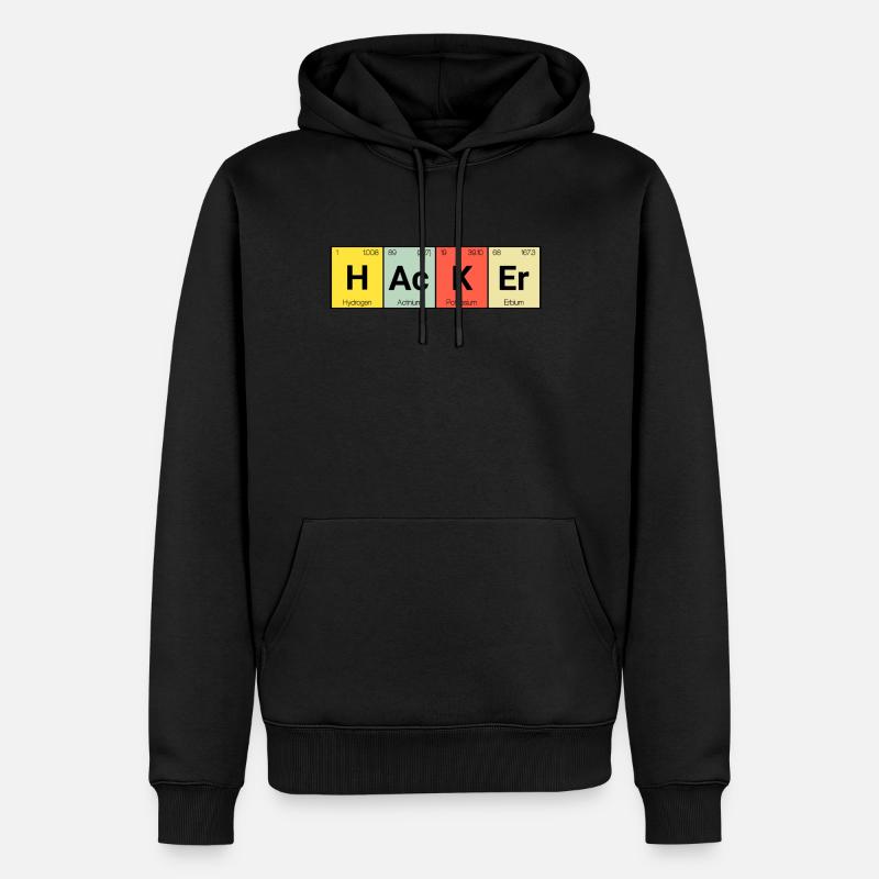 hacker - Men’s Premium Organic Hoodie - black