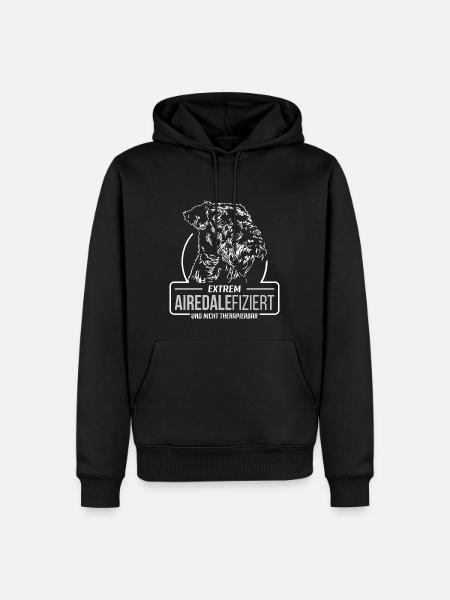 AIREDALEFIZIERT Airedale Terrier Hunde Wilsigns - Männer Premium Bio Hoodie - Schwarz