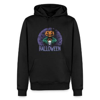 Halloween - Sweat à capuche Premium bio Homme - noir - Devant - Nico (187cm)