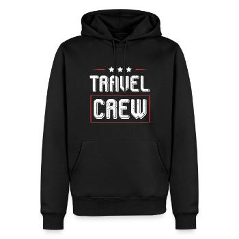Travel Crew - Männer Premium Bio Hoodie - Schwarz - Vorne - Nico (187cm)