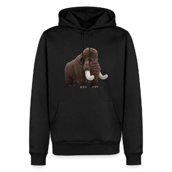 Realistisches Mammut - Männer Premium Bio Hoodie - Schwarz - Vorne - Nico (187cm)