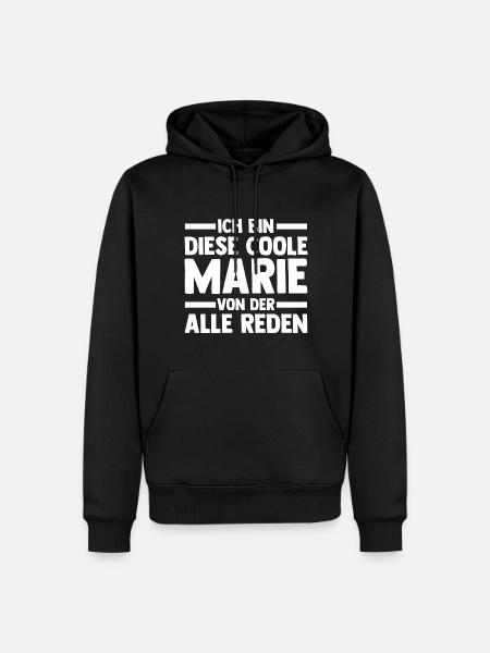 Marie - Männer Premium Bio Hoodie - Schwarz