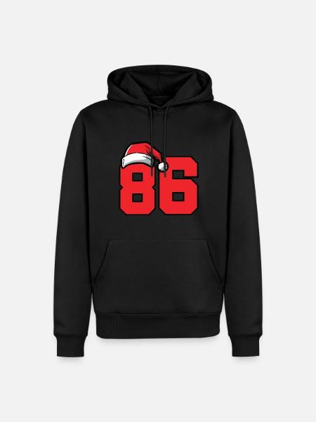 86 Numéro Noël - Sweat à capuche Premium bio Homme - noir