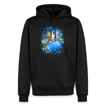 oiseau - Sweat à capuche Premium bio Homme - noir - Devant - Nico (187cm)