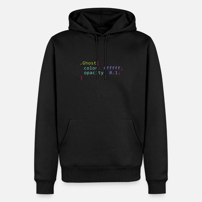 Geist im CSS Format Code für ein Gheis für - Männer Premium Bio Hoodie - Schwarz