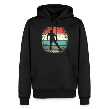 Biathlon Cadeau Biathlètes Légende du sport - Sweat à capuche Premium bio Homme - noir - Devant - Nico (187cm)