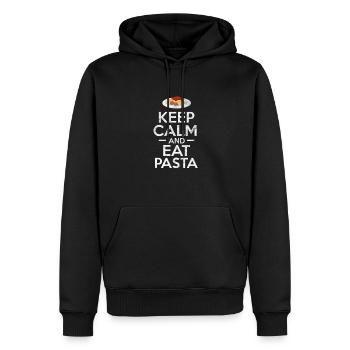 Pâtes alimentaires - Sweat à capuche Premium bio Homme - noir - Devant - Nico (187cm)