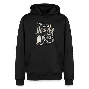Chien Papa Collie Lover Border Collie Cadeau - Sweat à capuche Premium bio Homme - noir - Devant - Nico (187cm)