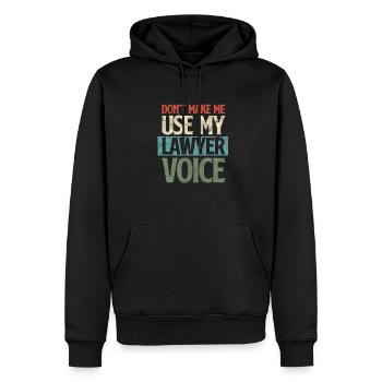 Anwalt - Männer Premium Bio Hoodie - Schwarz - Vorne - Nico (187cm)
