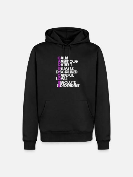 Sternzeichen Steinbock - Männer Premium Bio Hoodie - Schwarz