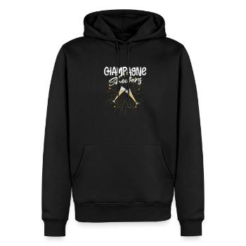 blockedTitle - Männer Premium Bio Hoodie - Schwarz - Vorne - Nico (187cm)