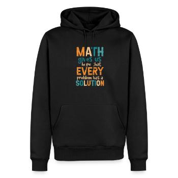 Math Teacher Math Math Teacher Gift - Men’s Premium Organic Hoodie - black - Front - Nico (187cm)