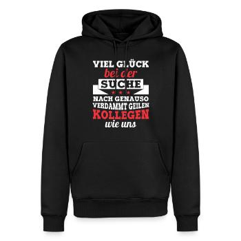 Abschied Kollegen Geschenk Rente Kündigung Idee - Männer Premium Bio Hoodie - Schwarz - Vorne - Nico (187cm)