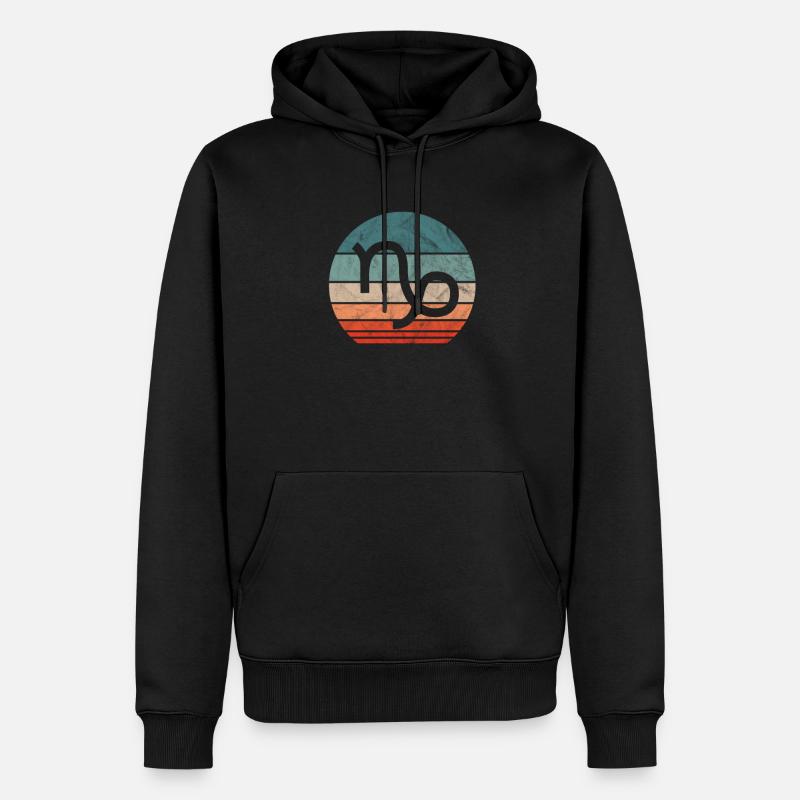Sternzeichen Steinbock - Männer Premium Bio Hoodie - Schwarz