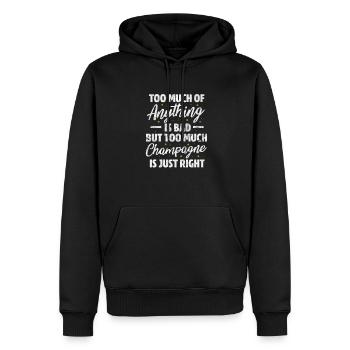 blockedTitle - Sweat à capuche Premium bio Homme - noir - Devant - Nico (187cm)