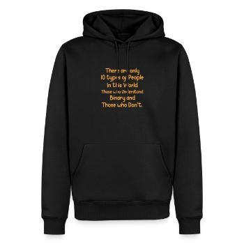 Binär Code Programmierer Coder Geschenk - Männer Premium Bio Hoodie - Schwarz - Vorne - Nico (187cm)