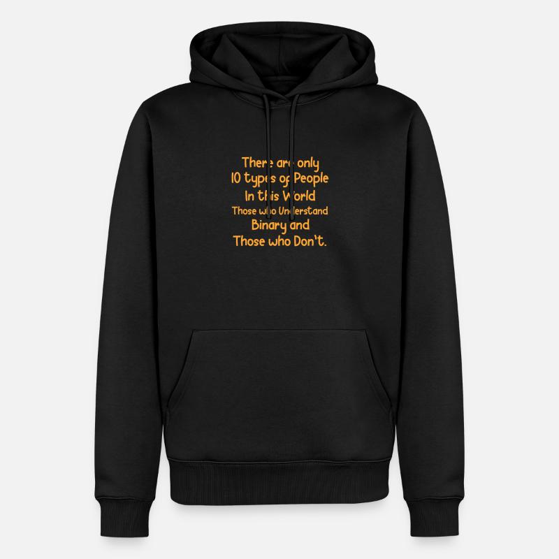 Binary Code Programmer Coder Gift - Men’s Premium Organic Hoodie - black