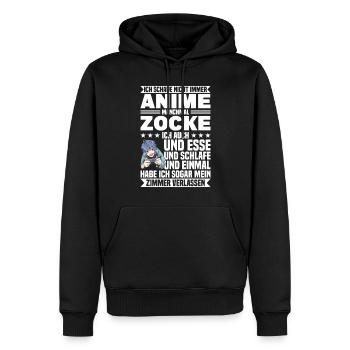 Manchmal Zocke Ich Auch - Männer Premium Bio Hoodie - Schwarz - Vorne - Nico (187cm)