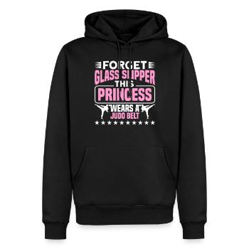 Judo Cadeau d’étudiant en judo japonais - Sweat à capuche Premium bio Homme - noir - Devant - Nico (187cm)