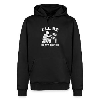 Bonsai - Männer Premium Bio Hoodie - Schwarz - Vorne - Nico (187cm)