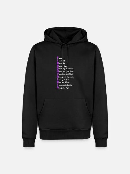 Fibromyalgia Fibro Fibromyalgia Rheumatism Gift - Men’s Premium Organic Hoodie - black