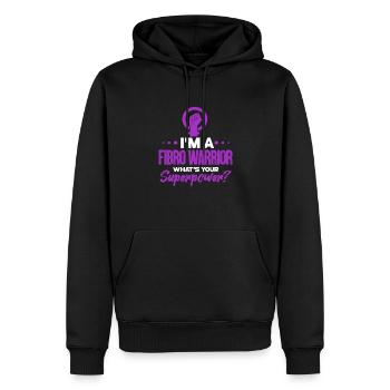 Fibromyalgie Fibro Fibromyalgia Rheuma Geschenk - Männer Premium Bio Hoodie - Schwarz - Vorne - Nico (187cm)